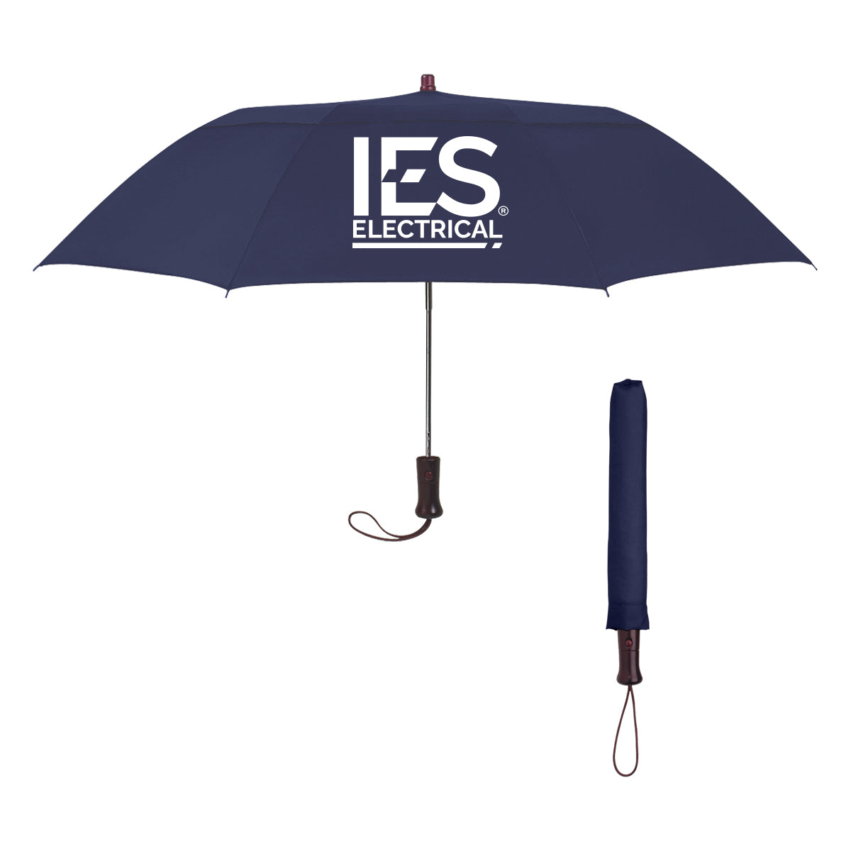 Umbrella - 44" Folding Wooden Handle